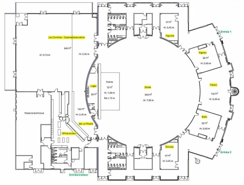 Plan du Dôme du niort Parc Expo