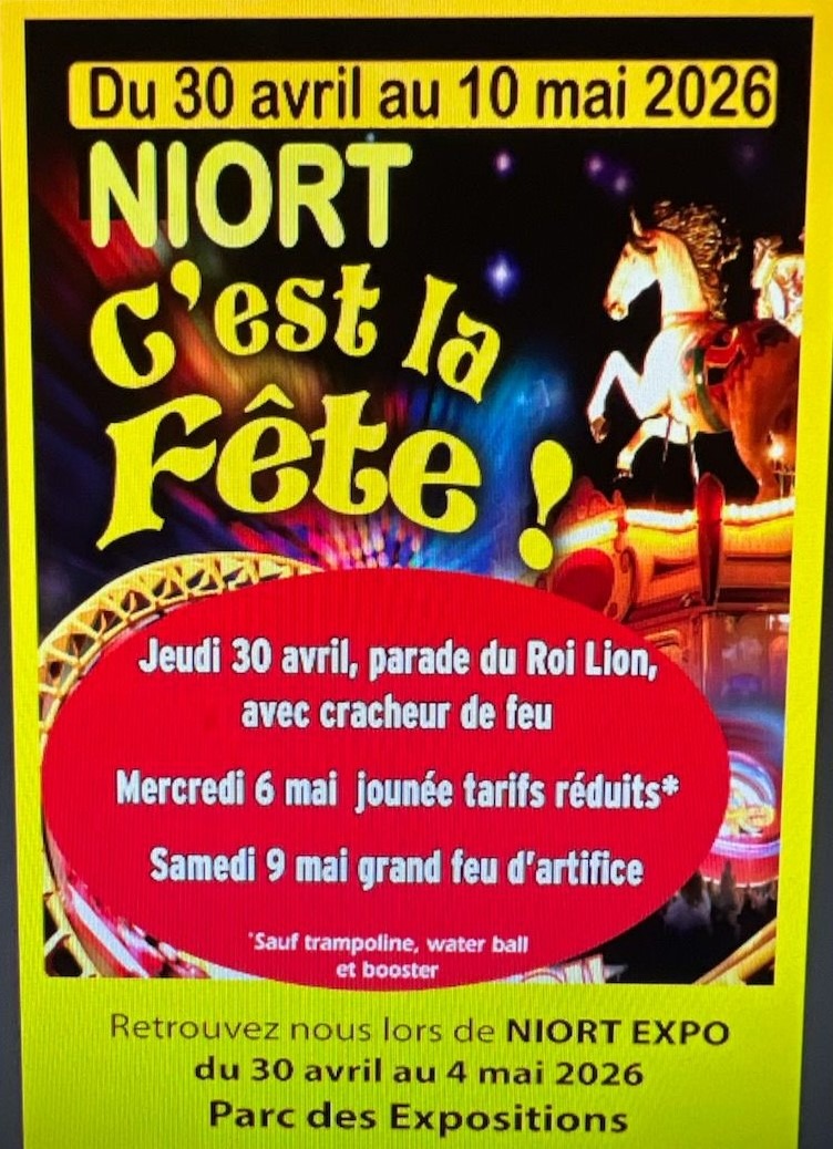 Fête Foraine de Niort 2026
